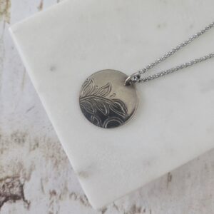 necklace made from silverplate tray by french ostrich