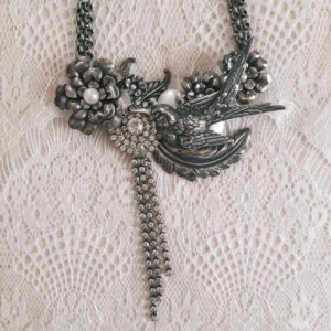 silver bird assemblage by french ostrich