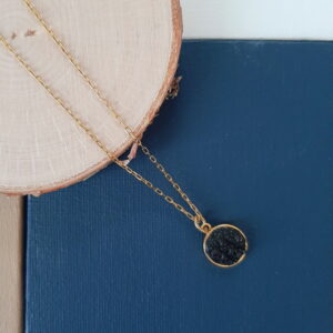 dainty gold layering necklace - french ostrich