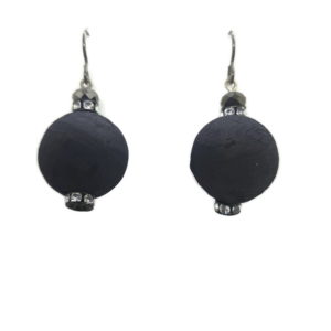 ball drop earrings black cork