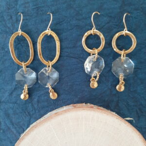 repurposed chandelier crystal earrings