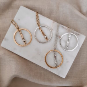 circle and bar necklaces by french ostrich