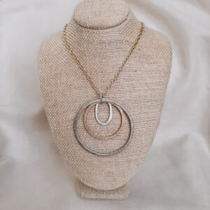 triple hoop necklace by french ostrich