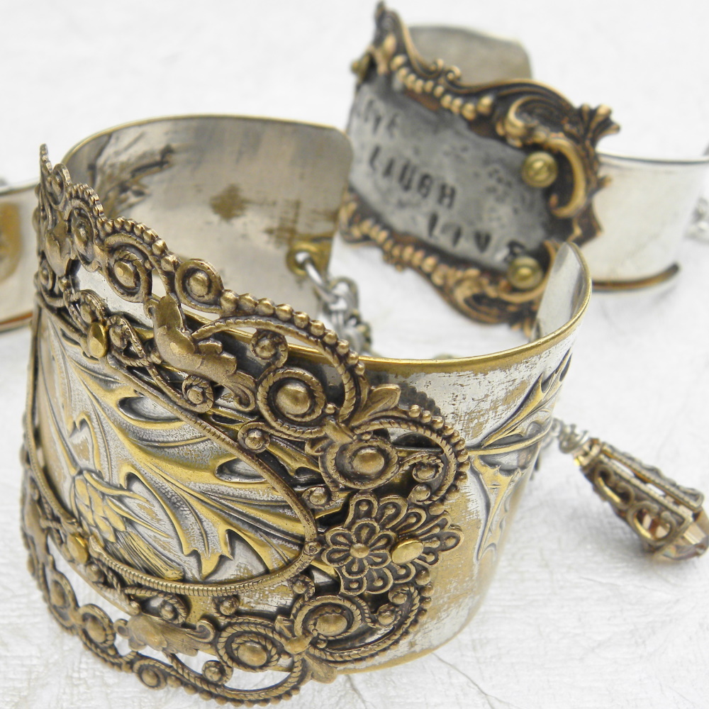 napkin ring bracelets - french ostrich