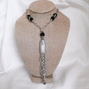 repurposed knife handle necklace by french ostrich