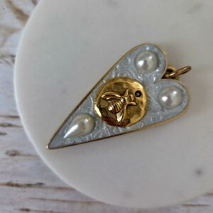 bumble mosaic heart pendant by french ostrich