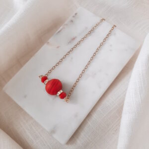 red murano glass bead necklace by french ostrich