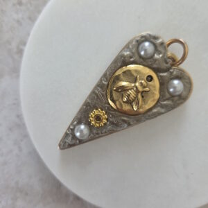 bumble bee heart pendant by french ostrich
