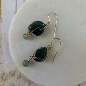 jade earrings by french ostrich