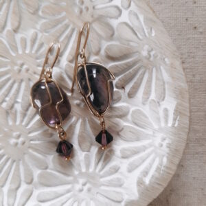 amethyst earrings by french ostrich