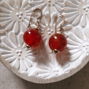 carnelian earrings by french ostrich