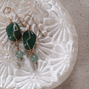 jade earrings by french ostrich