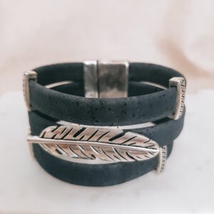 navy cork cuff by french ostrich