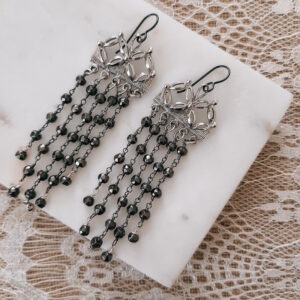 pyrite chandelier earrings by french ostrich