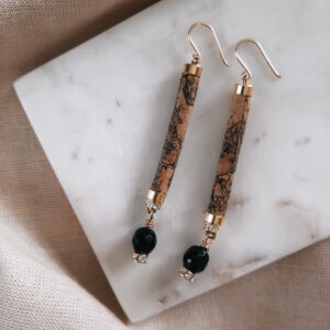 cork earrings by french ostrich