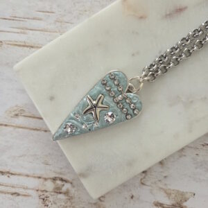 coastal theme heart necklace by french ostrich