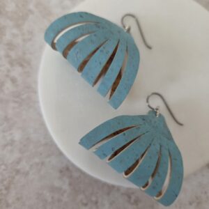 3-d cork earrings by french ostrich