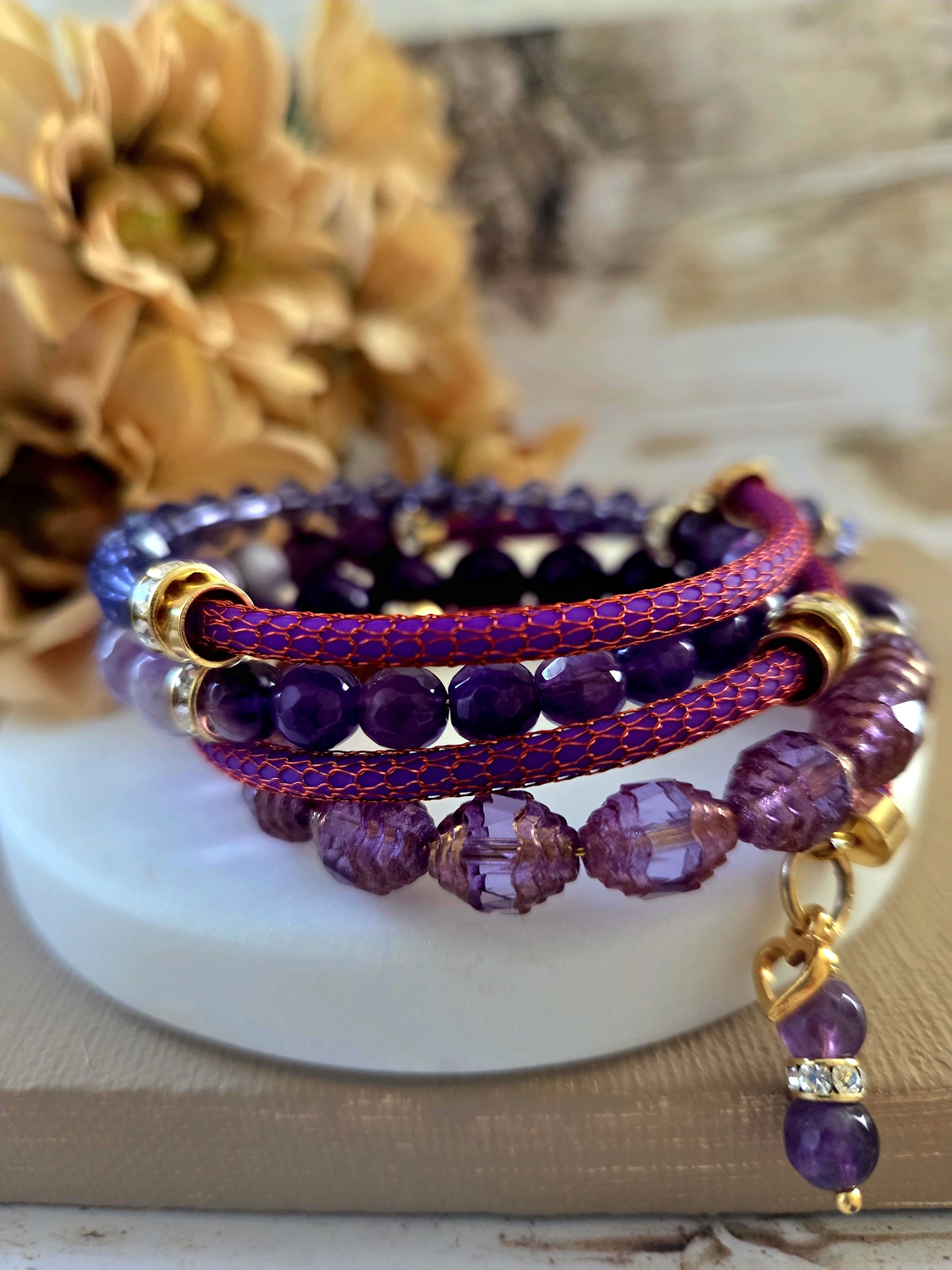 purple wrap bracelet by french ostrich