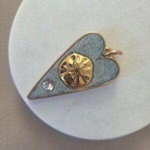 sand dollar heart pendant by french ostrich