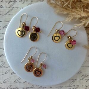 heart earrings by french ostrich