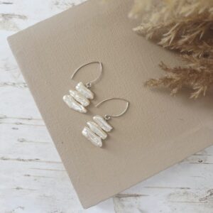 stick pearl earrings by french ostrich