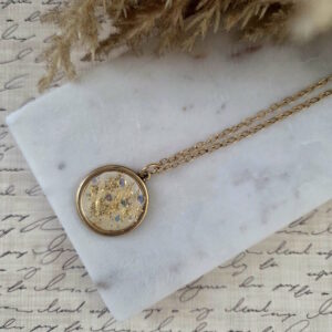 sparkly gold bezel necklace by french ostrich