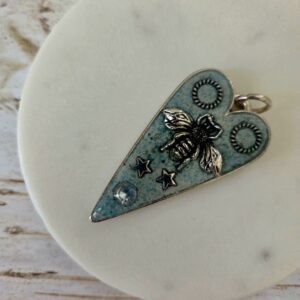 bumble bee heart pendant by french ostrich