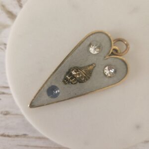 sea-inspired heart pendant with shell by french ostrich
