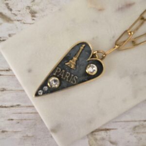 I love Paris mosaic heart pendant by french ostrich