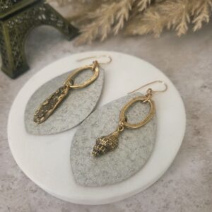silver cork earrings by french ostrich